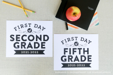 Printable First Day Of School Signs 2021 2022 Or Year Editable To Use Every Year Remodelaholic
