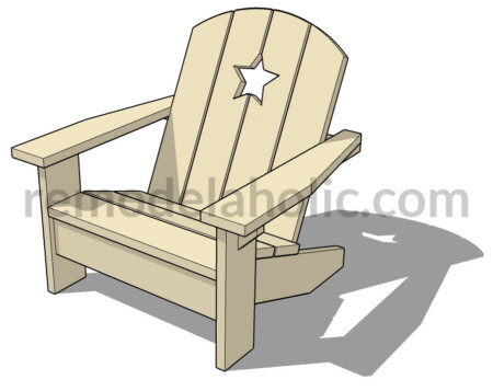 DIY Kids Adirondack Chair Woodworking Plan With Star Cutout, Remodelaholic